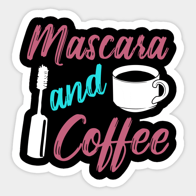 Mascara And Coffee Make-Up Artist Gift Sticker by Dolde08